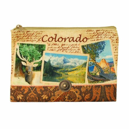 AMERICAWARE Colorado Vintage Print Zip Pouch ZPCOL01